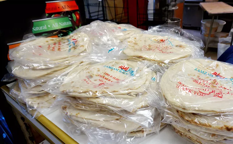Image: Zamzam Halal International Market Bakes Iraqi Flatbread Rare to Denver